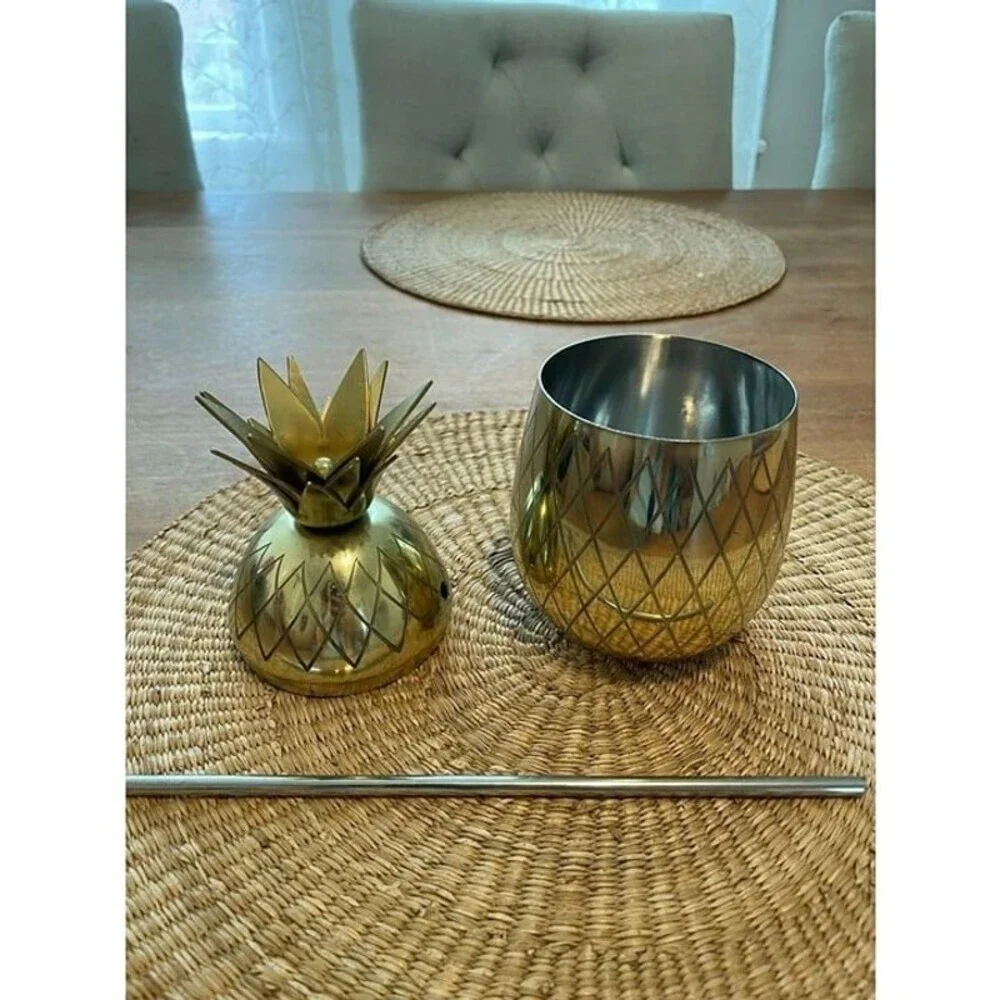 Target Metal Golden Pineapple Tumbler Cup